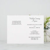 Elegant White Minimal Wedding Programs (Staand voorkant)