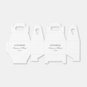 Elegant White Minimalist Weddenschap Gift Bedankdoosjes (Uitgevouwen)