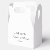 Elegant White Minimalist Weddenschap Gift Bedankdoosjes (Geopend)