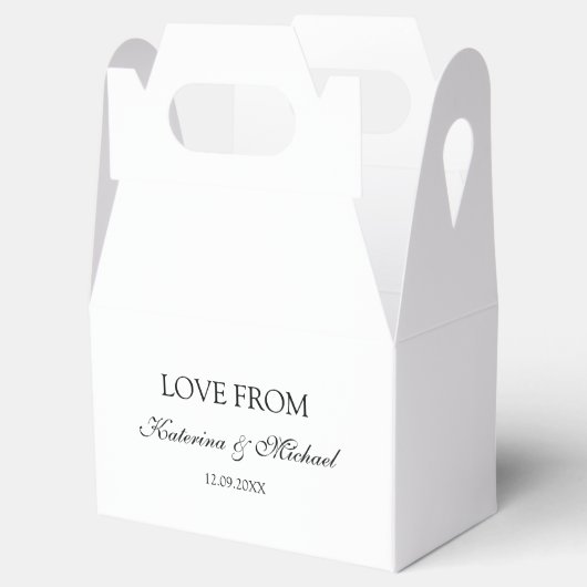 Elegant White Minimalist Weddenschap Gift Bedankdoosjes (Geopend)