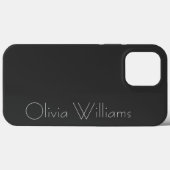 Elegant White Monogram | Stijlvol modern minimalis Case-Mate iPhone Case (Achterkant (horizontaal))