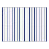 Elegant white & navy blue stripes minimalist chic tafelkleed (Voorkant (Horizontaal))