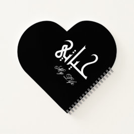 Elegant White on Black My Life حياتي Memoir Notitieboek