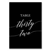 Elegant White op Black Table Number 32 Kaart (Achterkant)