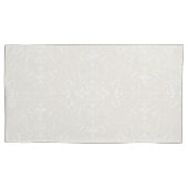 Elegant White op Bleek beige Damask Style Pattern Kussensloop (Voorkant-Links)
