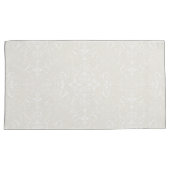Elegant White op Bleek beige Damask Style Pattern Kussensloop (Voorkant-Rechts)