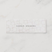 Elegant White op White Subtle Circle Pattern 2 Mini Visitekaartje (Voorkant)