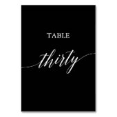 Elegant White op zwart tabelnummer Derendertig Kaart (Voorkant)