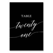 Elegant White op zwarte tafel 21 Kaart (Achterkant)