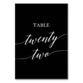 Elegant White op zwarte tafel 22 Kaart (Achterkant)