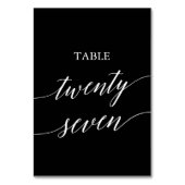 Elegant White op zwarte tafel 27 Kaart (Voorkant)