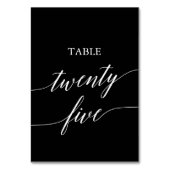 Elegant White op zwarte tafel Vijfentwintig Kaart (Achterkant)