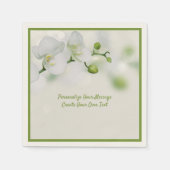 Elegant White Orchard Flowers personaliseren Servet (Voorkant)