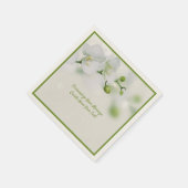 Elegant White Orchard Flowers personaliseren Servet (Hoek)
