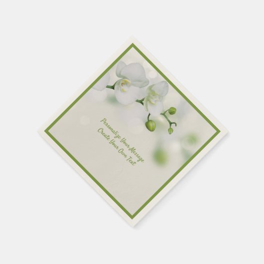 Elegant White Orchard Flowers personaliseren Servet (Hoek)