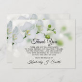 Elegant White Orchid bedankt kaarten na begrafenis (Voorkant / Achterkant)