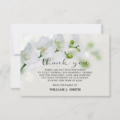 Elegant White Orchid bedankt kaarten na begrafenis (Voorkant)