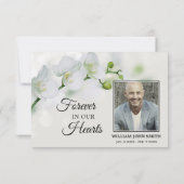 Elegant White Orchid bedankt kaarten na begrafenis (Achterkant)