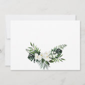 Elegant White Orchid Bohemian Floral Wedding PHOTO Save The Date (Achterkant)