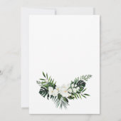 Elegant White Orchid Bohemian Greenery Wedding Save The Date (Achterkant)