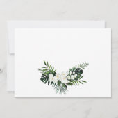 Elegant White Orchid Bohemian Greenery Wedding Save The Date (Achterkant)