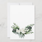 Elegant White Orchid Bohemian Greenery Wedding Save The Date (Achterkant)