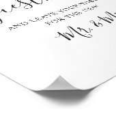 Elegant White Orchid Bohemian Sign Ons Guestbook Poster (Hoek)