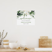 Elegant White Orchid Bohemian Weduwen Welkomstteke Poster (Keuken)