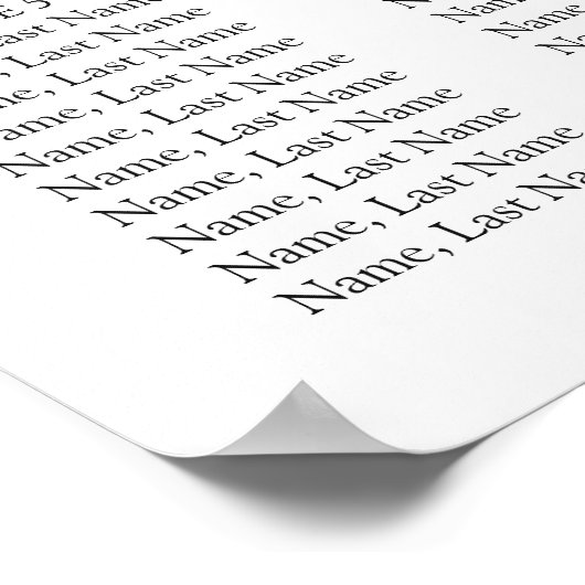 Elegant White Orchid Boho 8 Tables SEINGESCHART Poster (Hoek)