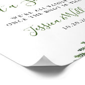 Elegant White Orchid Boho Wedding Ceremony Seating Poster (Hoek)