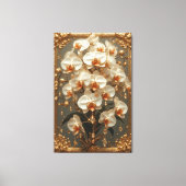 Elegant White Orchid Bouquet Canvas Afdruk (Voorkant)