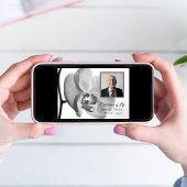 Elegant White Orchid Flower Celebration of Life Kaart