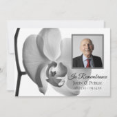 Elegant White Orchid Flower Death Jubileum Kaart (Voorkant)