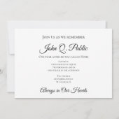 Elegant White Orchid Flower Death Jubileum Kaart (Achterkant)