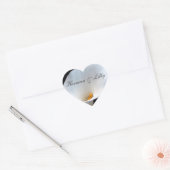 Elegant White Orchid Personalized Wedding Hart Sticker (Envelop)