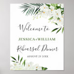 Elegant White Orchid Rehearsal Dinner Welcome Sign Poster<br><div class="desc">Elegant White Orchid VRIJGEZELLENFEEST Welcome Sign. De standaardgrootte is 8 x 10 duim, kunt u het in een grotere grootte veranderen. Voor verdere aanpassing, te klikken gelieve de "pas verder"verbinding aan en ons ontwerphulpmiddel te gebruiken om deze sjabloon te wijzigen. Als je hulp nodig hebt, neem dan contact met me...</div>