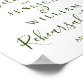 Elegant White Orchid Rehearsal Dinner Welcome Sign Poster (Hoek)