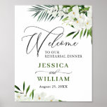 Elegant White Orchid Rehearsal Dinner Welcome Sign Poster<br><div class="desc">Elegant White Orchid Rehearsal Dinner Welcome Sign De standaardgrootte is 8 x 10 duim, kunt u het in een grotere grootte veranderen. Voor verdere aanpassing, te klikken gelieve de "pas verder"verbinding aan en ons ontwerphulpmiddel te gebruiken om deze sjabloon te wijzigen. Als je hulp nodig hebt, neem dan contact met...</div>