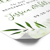 Elegant White Orchid REHEARSAL DINNER Welkomstteke Poster (Hoek)