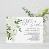 Elegant White Orchid Virtual Vrijgezellenfeest by Kaart (Staand voorkant)