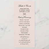 Elegant White Orchid Wedding Programmakaart (Achterkant)