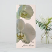 Elegant White Orchid Wedding Programmakaart (Staand voorkant)