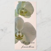 Elegant White Orchid Wedding Programmakaart (Voorkant)