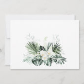 Elegant White Orchids Bohemian Announding Kaarten (Achterkant)