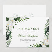 Elegant White Orchids Bohemian Announding Kaarten (Voorkant / Achterkant)