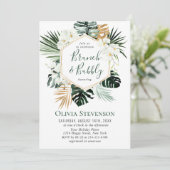 Elegant White Orchids Bohemian BRIDAL SHOWER Kaart (Staand voorkant)