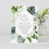 Elegant White Orchids Bohemian COUPLE SHOWER Kaart (Staand voorkant)