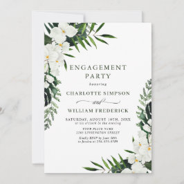 Elegant White Orchids Bohemian ENGAGTY Kaart