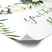 Elegant White Orchids Bohemian Floral Custom Sign Poster (Hoek)