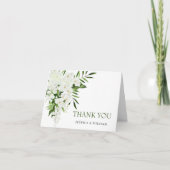 Elegant White Orchids Bohemian Floral Wedding Bedankkaart (Voorkant)
